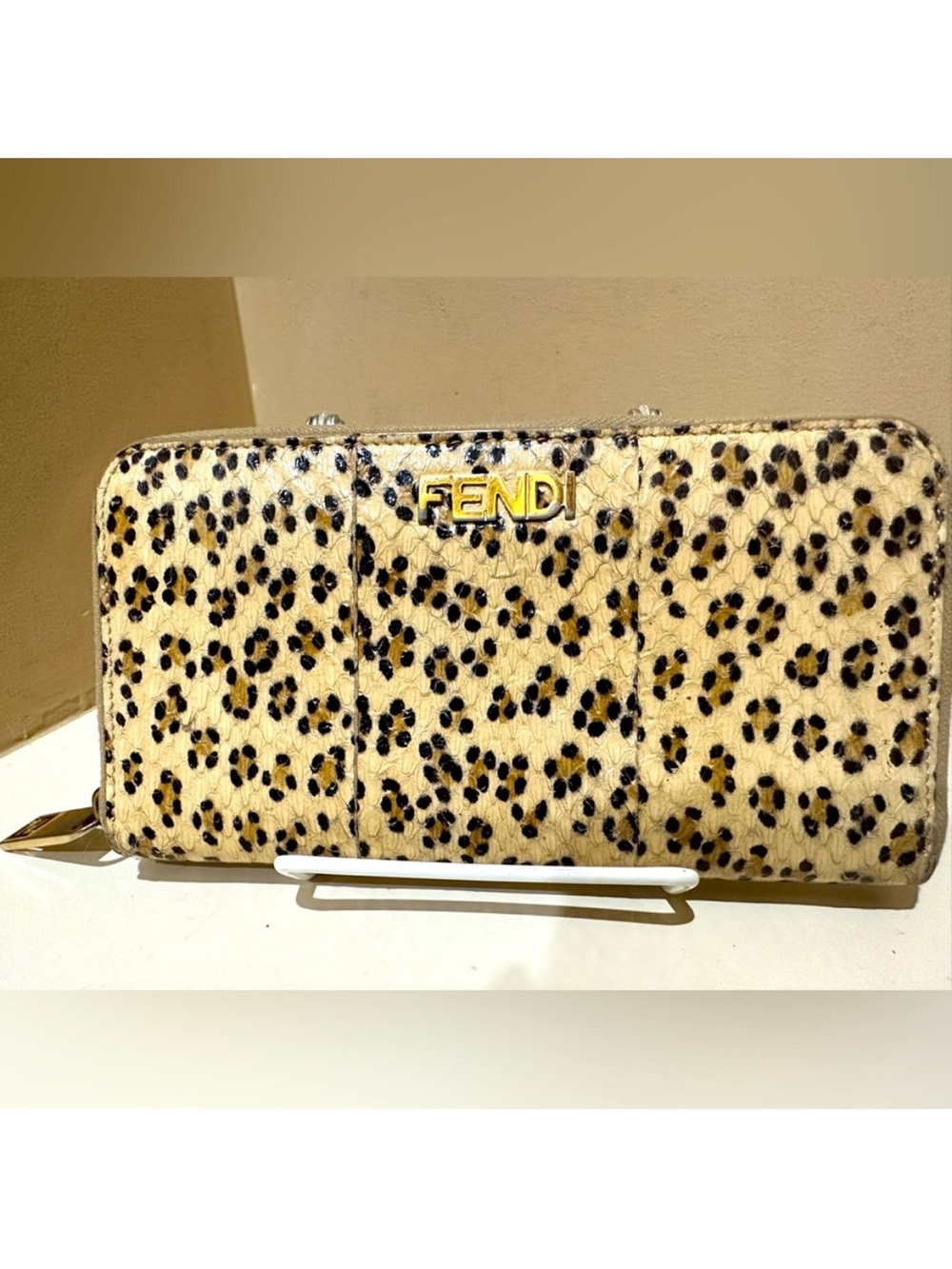 Fendi python, full zip wallet